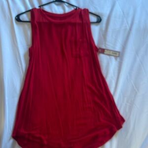 NWT xs red high low tank